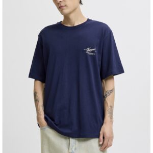 Tricou lejer cu imprimeu pe partea din spate - Portocaliu/Violet/Bleumarin