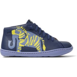 Pantofi sport mid-cut din piele Peu Cami 8497 - Albastru inchis