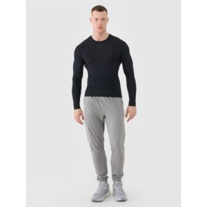 Pantaloni sport barbati antrenament - gri - material respirabil