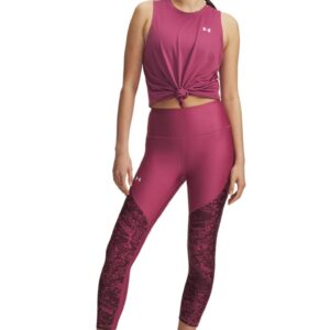 Colanti crop pentru fitness UA Tech™ - Rosu zmeuriu