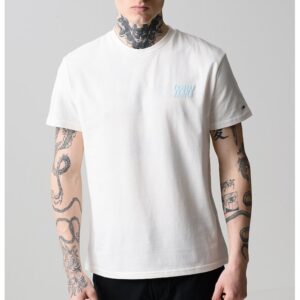 Tricou cu imprimeu logo contrastant - Alb