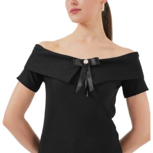 Tricou pentru dama - HiCCUP - Negru - Jerseu