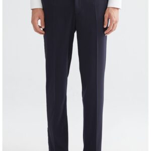 Pantaloni chino cu talie medie - Bleumarin