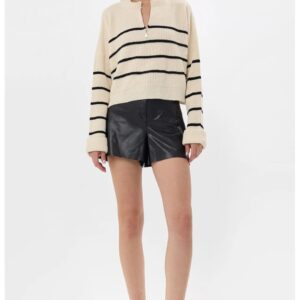 Pulover dama - tricotat cu alb - tricot - Alb