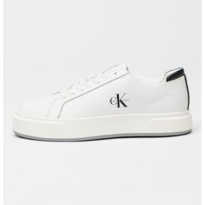 Pantofi sport din piele cu logo - Alb