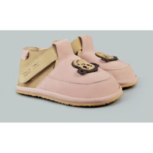 Pantofi Barefoot din piele naturală - Mojo - Roz - Roz pastel