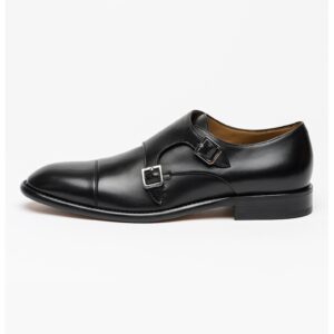 Pantofi monk de piele Derrek - Negru