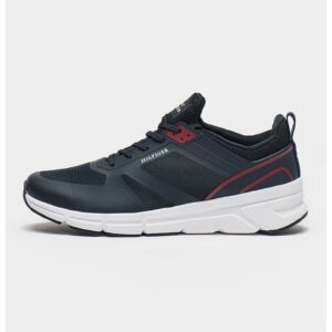 Pantofi sport de piele ecologica cu insertii de plasa - Albastru ultramarin