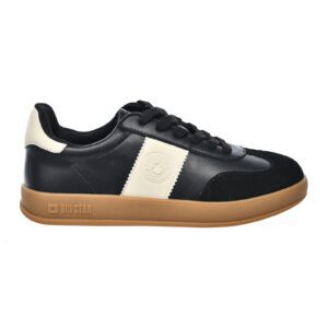 Pantofi sport de piele cu garnituri de piele intoarsa - Negru/Crem