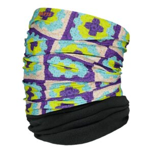 Guler din fleece cu model circular - Multicolor