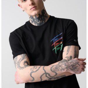 Tricou regular fit de bumbac cu decolteu la baza gatului