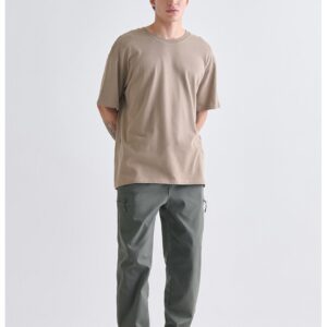 Pantaloni regular fit cu snur - Kaki