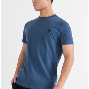 Tricou slim fit din bumbac Dun-River - Albastru inchis/Bleumarin