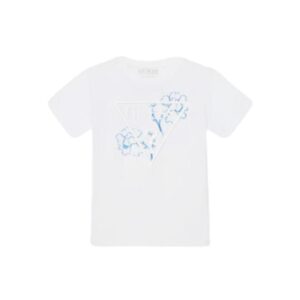 Tricou-cu logo brodat si imprimeu - Alb