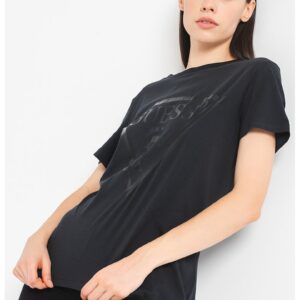 Tricou de bumbac cu imprimeu logo - Gri antracit