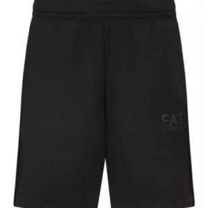 Pantaloni scurti  bermuda - negri - bumbac-elastan