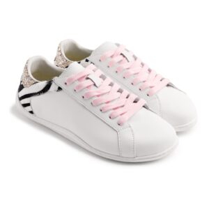 Pantofi sport low-cut din piele - Negru/Alb optic