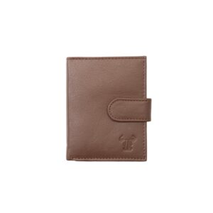 Port-card barbati  piele naturala - compact - maro