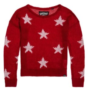 Pulover dama - Superdry - Acril/Lana - Rosu -