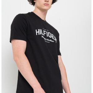 Tricou de bumbac cu imprimeu logo - Alb/Negru