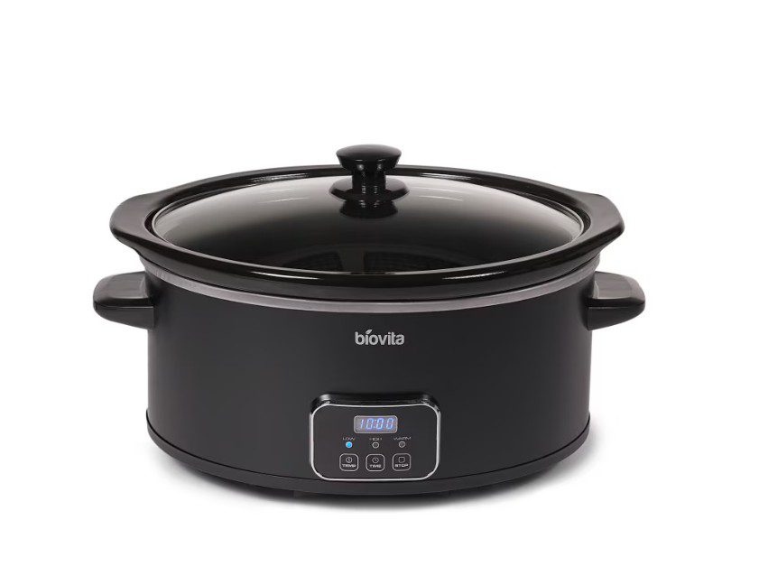 Slow cooker vas ceramic cu control timp