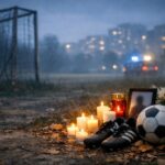 Ilustrație editorială pentru Fostul fotbalist Andrei Petrache, 26 de ani, a fost găsit mort. Generat cu AI.