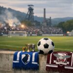 Ilustrație editorială pentru Corvinul – Rapid 0-0 la Petroșani: Grupa A rămâne deschisă în Cupa României Betano. Generat cu AI.