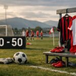 Ilustrație editorială pentru 0-50 la U19 feminin: Dinamo explică înfrângerea, dispută pe scorul final. Generat cu AI.