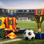 Ilustrație editorială pentru Frosinone – Lecce se joacă azi în Serie A: date-cheie, oficiali și TV. Generat cu AI.