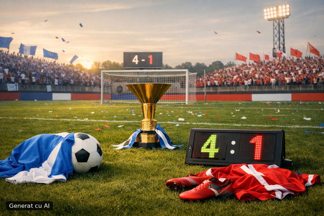 Ilustrație editorială pentru Napoli câștigă la Monza, 4-1, în Serie A. Generat cu AI.