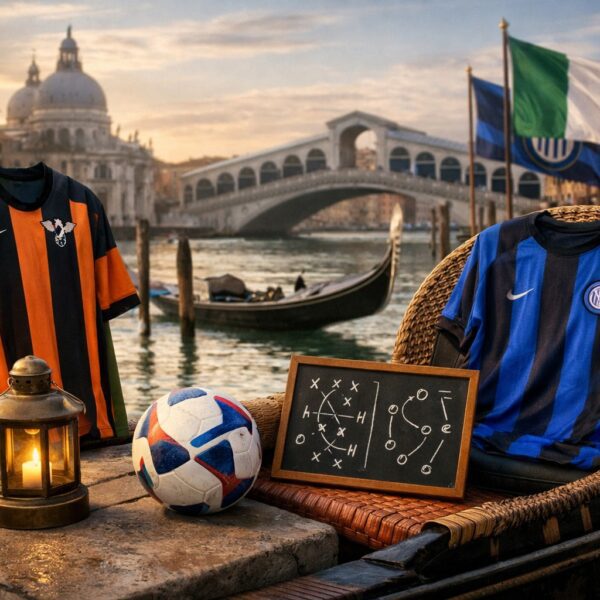 Ilustrație editorială pentru Venezia vs Inter are loc azi în Serie A: live și echipele de start oficiale. Generat cu AI.
